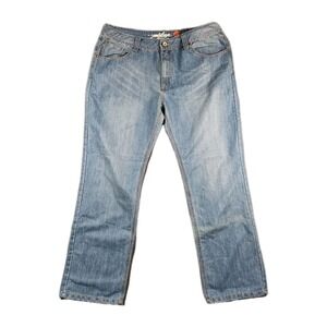 Miskeen Originals‎ Jeans Blue Relaxed Straight 💯 Cotton Y2K Hip Hop Mens 40x34